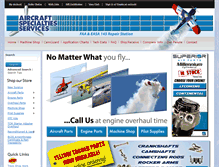 Tablet Screenshot of aircraft-specialties.com